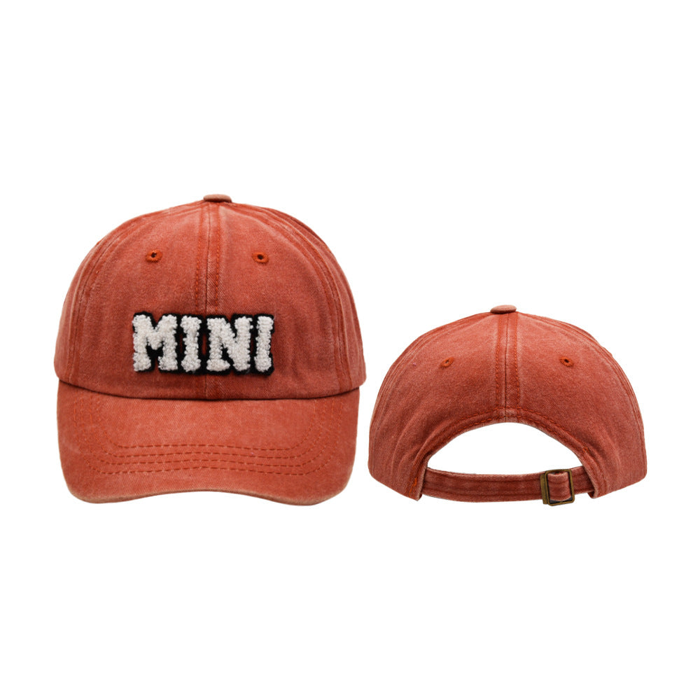 Towel Embroidery MAMA MINI Solid Color Parent Child Cap