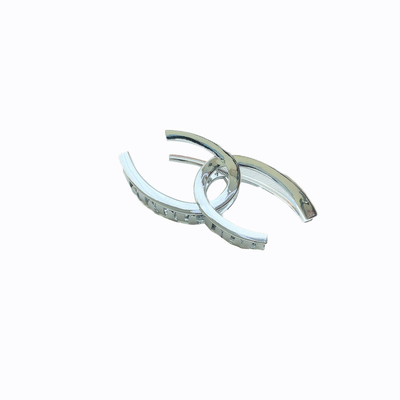 Silver Metal Hair Claw Clips Elegant Bow & Floral Designs