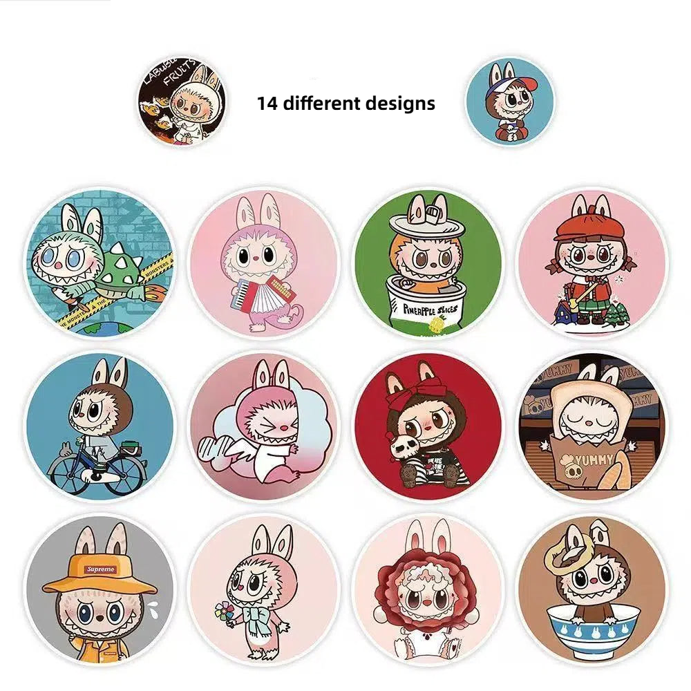 Labubu Sticker Roll Cartoon Stickers For Journaling Scrapbooking Student Decoration
