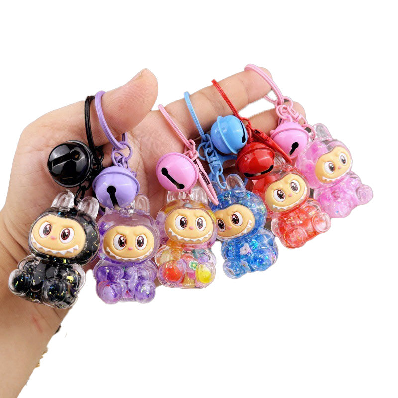 Colorful Bead Lalububu Keychain Creative Gift Accessory