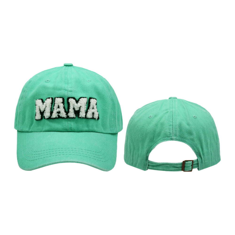 Towel Embroidery MAMA MINI Solid Color Parent Child Cap
