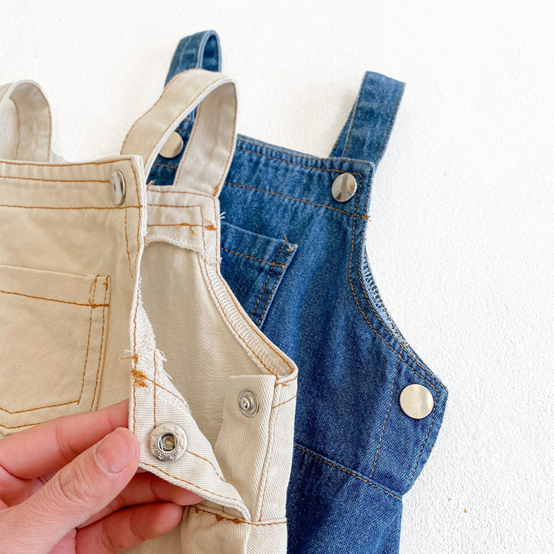 Baby Denim Overalls Romper Cotton Jumpsuit For Boys Girls Summer Fall