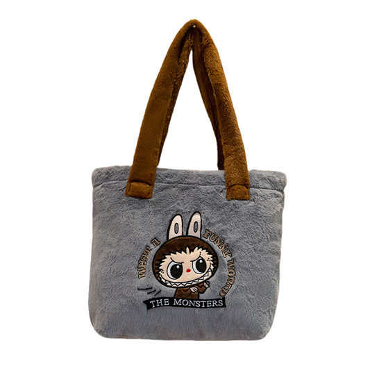 Labubu Plush Cartoon Tote Bag Soft & Adorable Handbag