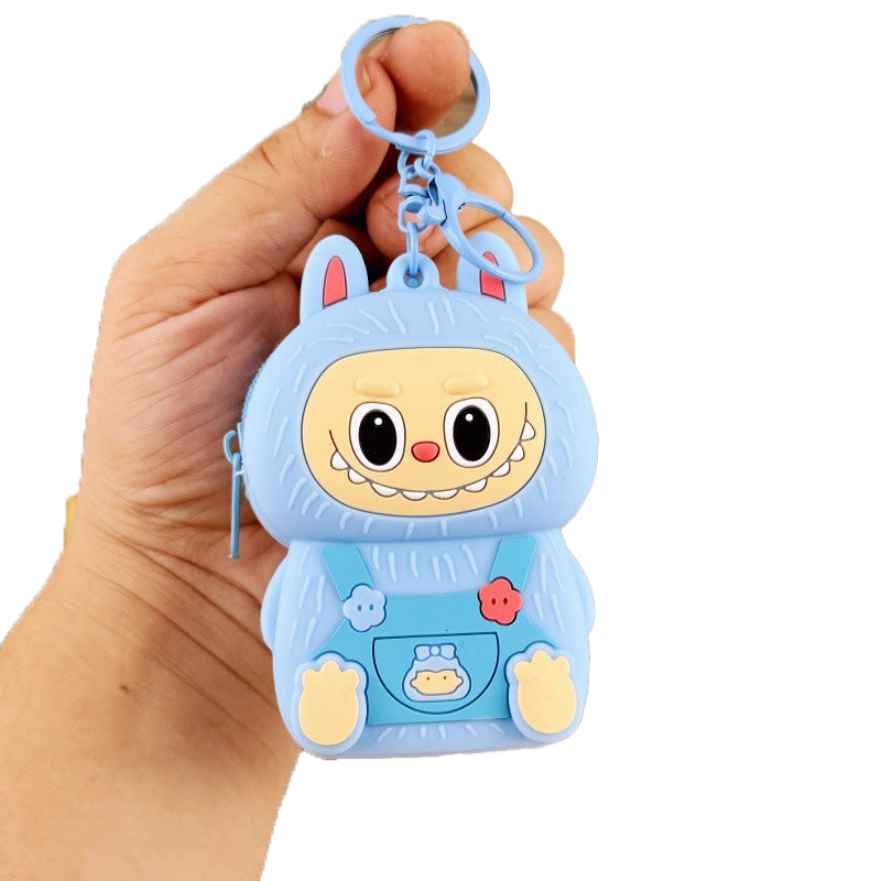 Labulu Coin Purse Keychain Silicone Wallet Charm 5 Colors