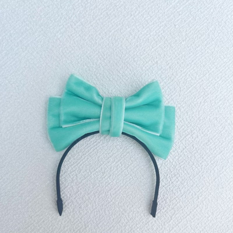 Labubu Doll Bow Velvet Headband Elegant Hair Accessories