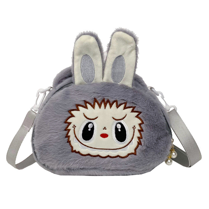 Labubu Soft PlushCute Character Doll Crossbody Bag