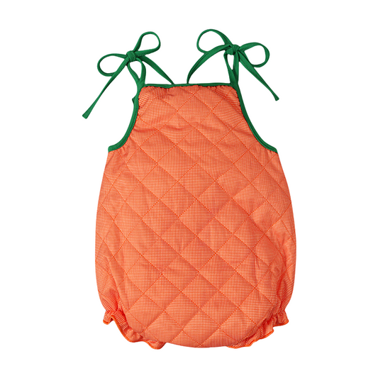 Baby Halloween Bodysuit Sleeveless Pumpkin Jumpsuit with Spooky Face for Boys & Girls