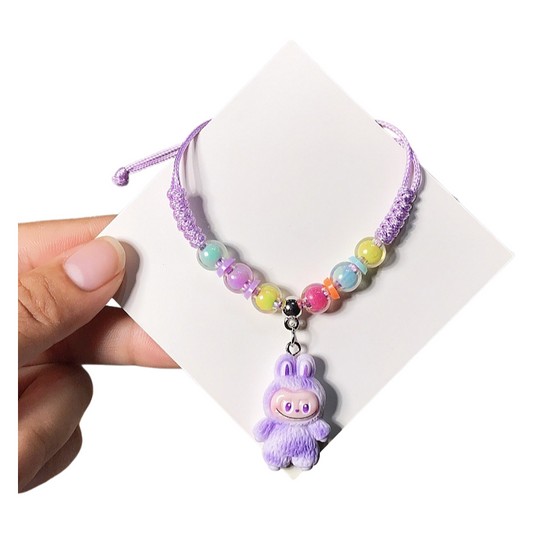 Labubu Bracelet – Cute Adjustable Handwoven Dopamine Style Kids Jewelry