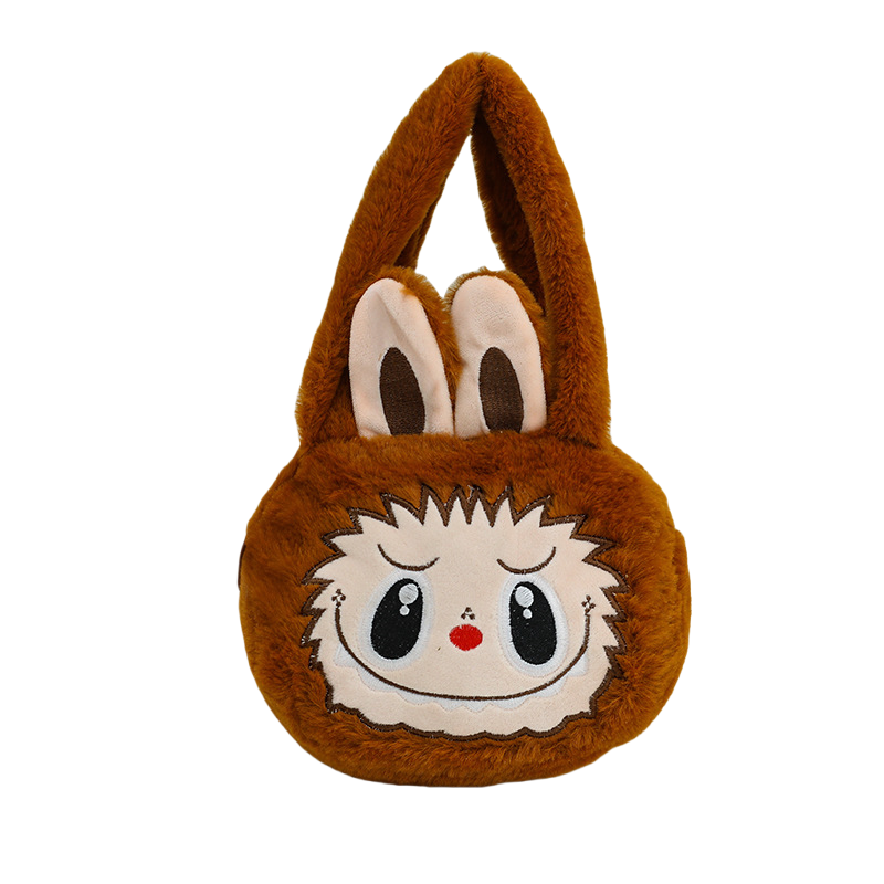 Labubu Plush Cartoon Cute Kids' Tote Bag Soft & Adorable Handbag Girls