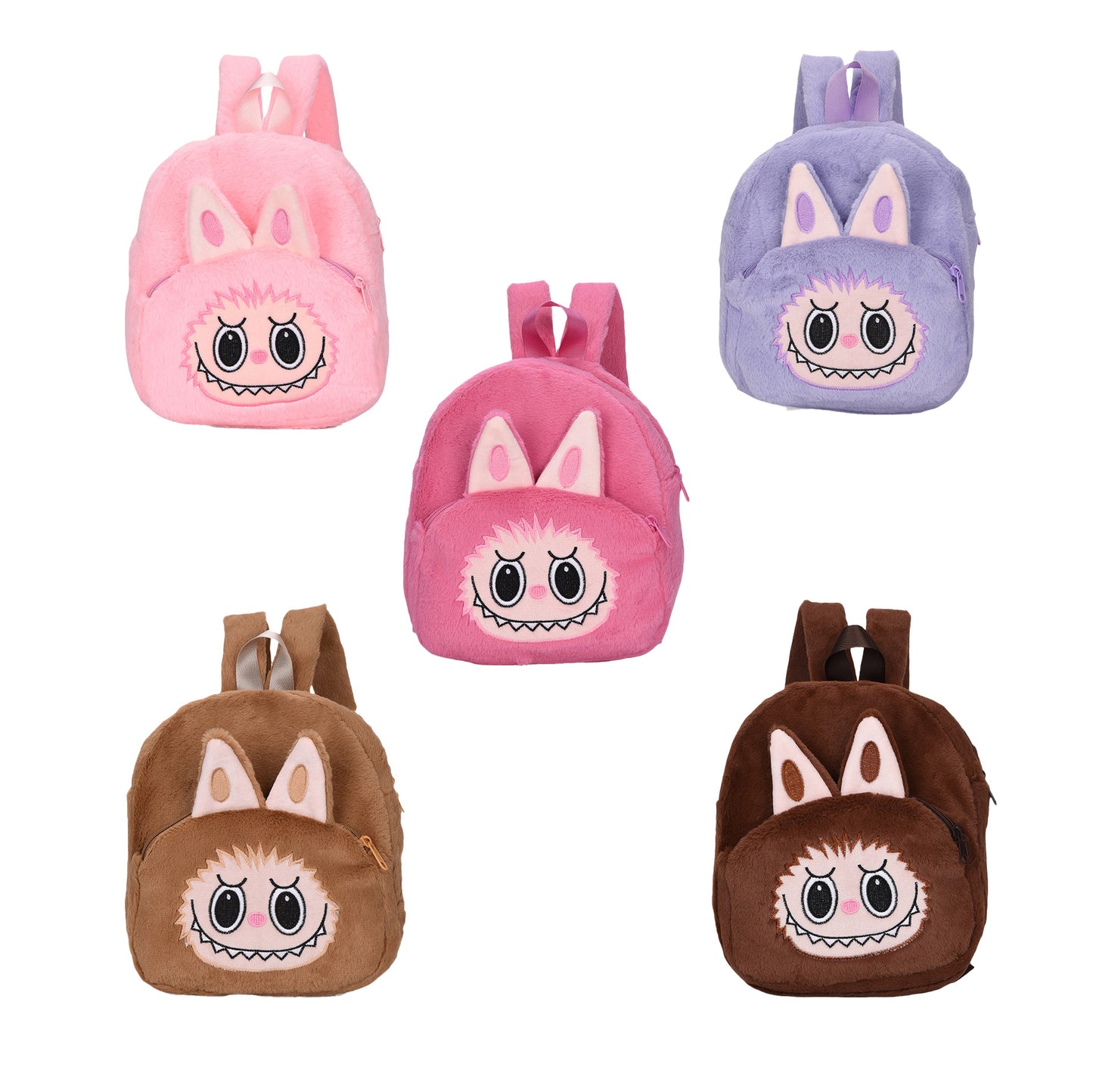 Labubu Soft Plush Backpack Cute Character Doll School Bag