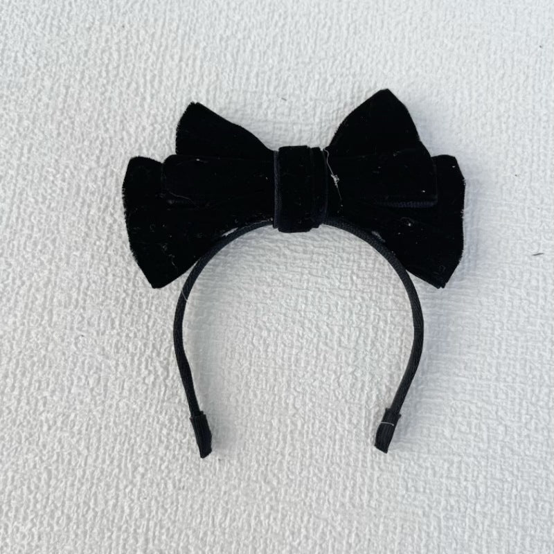 Labubu Doll Bow Velvet Headband Elegant Hair Accessories