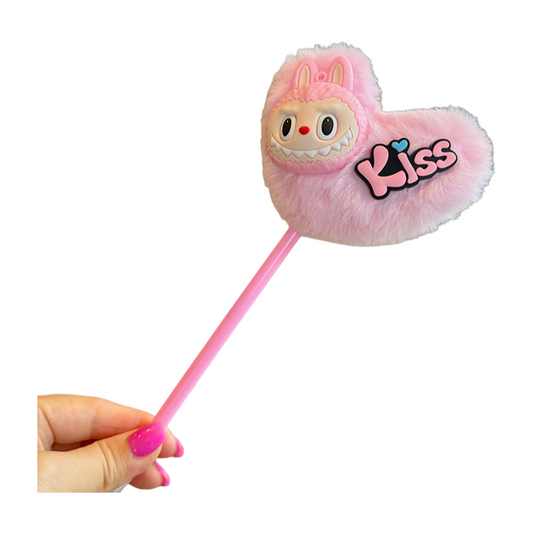 Labubu Pom Pom Ballpoint Pen Cute Gel Ink Pen for Girls, Student Gift & Office Supplies