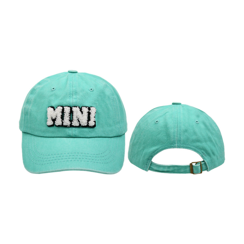 Towel Embroidery MAMA MINI Solid Color Parent Child Cap