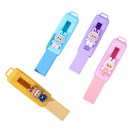 Labubu Slide Eraser for Students 4 Colors Available Drawing & Exam Stationery