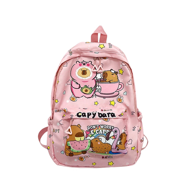 Capybara Print Trendy Print Large Backpack Back To School Bag