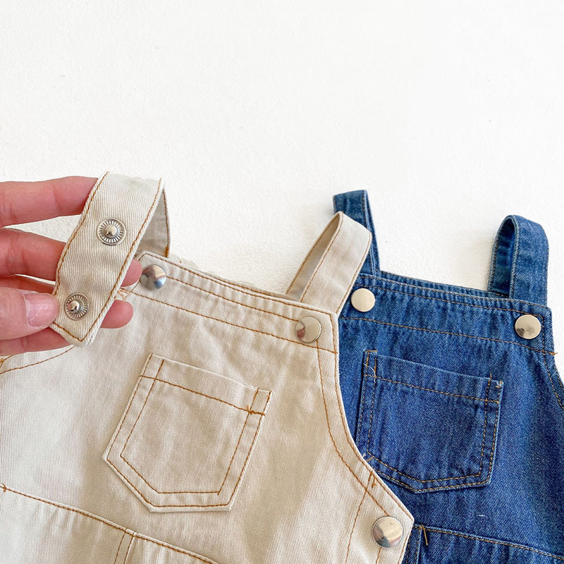 Baby Denim Overalls Romper Cotton Jumpsuit For Boys Girls Summer Fall