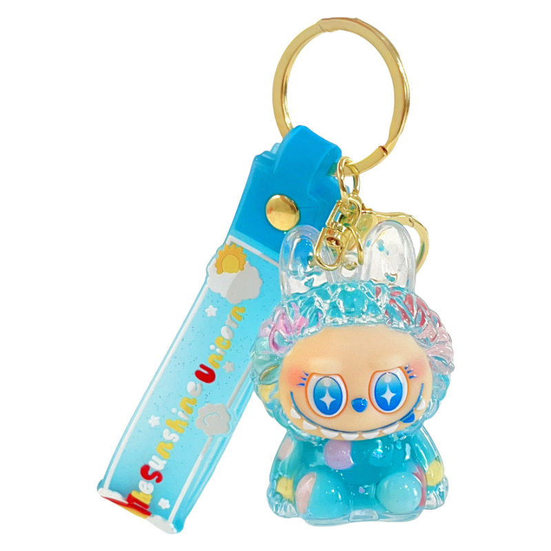 Lalabu Acrylic Liquid Glitter Silicone Keychain Gift Purse Charm & Bag Accessory