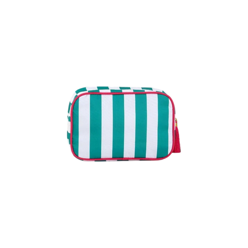Striped Cosmetic Bag – Simple & Fresh Travel Makeup and Toiletry Pouch
