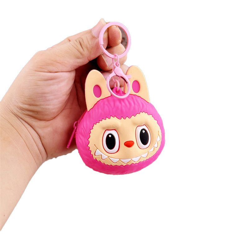 Labulu Coin Purse Keychain Cute Mini Wallet Charm 4 Colors