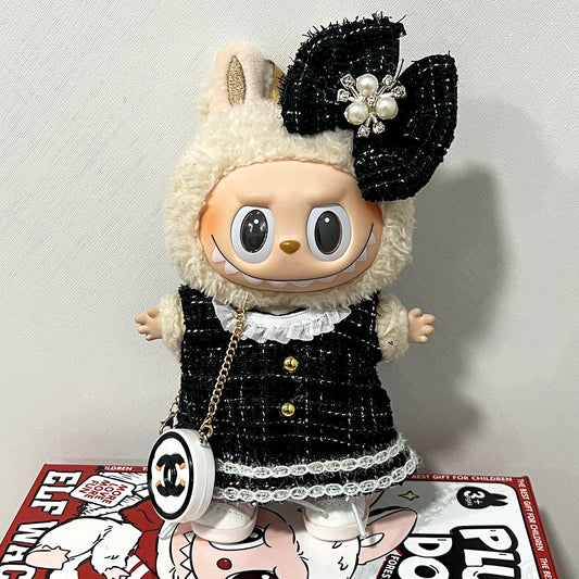 17cm Labubu Detachable Crossbody Baby Bag Dress-up Dolls