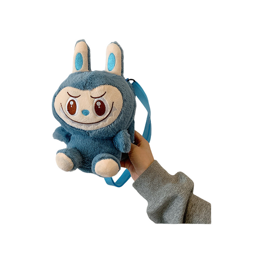 Kids Girls Labubu Soft Plush Crossbody Character Doll Bag