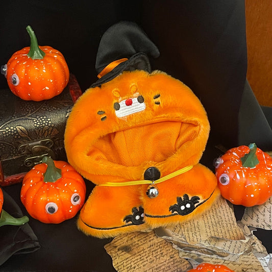 17cm Labubu Halloween Pumpkin Ghost Skull Outfit Changeable Costume Dress Up