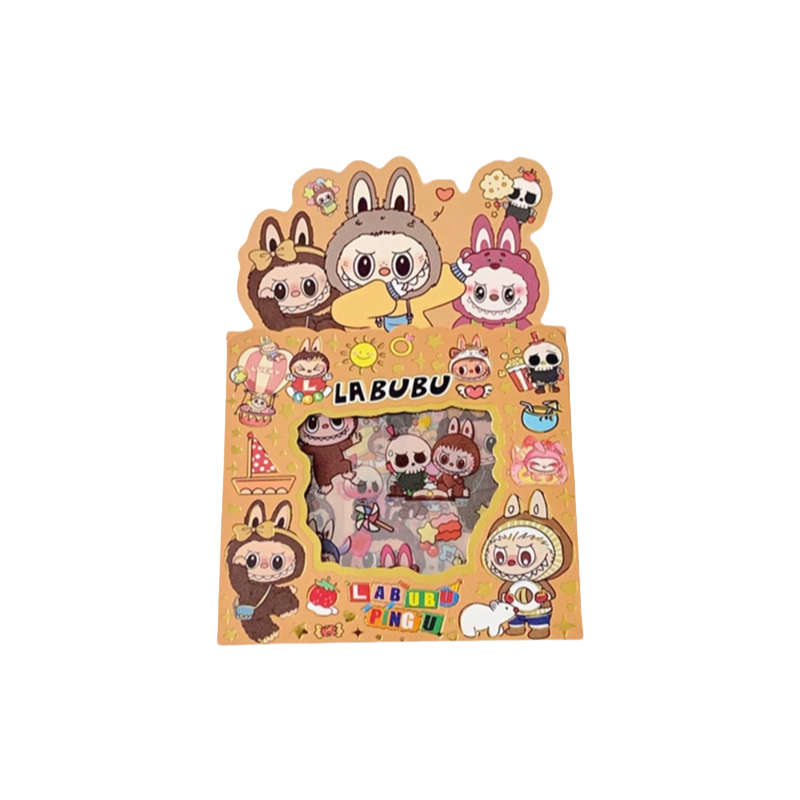 Labubu Stickers Cute Cartoon Character Decals DIY Scrapbooking & Craft Supplies