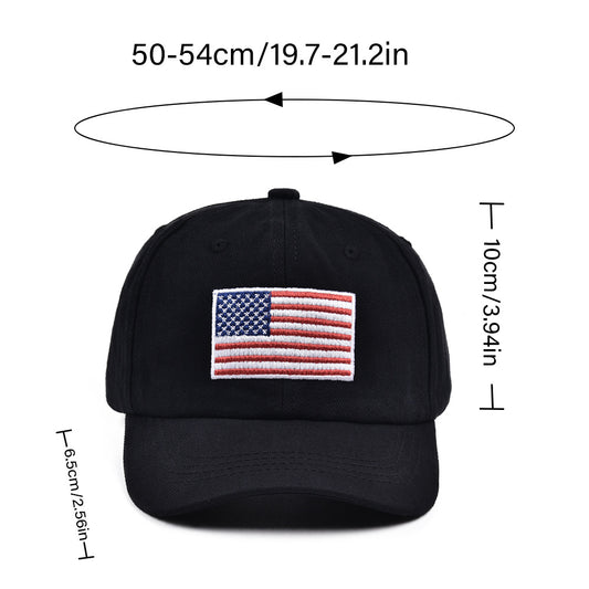 Kids American Flag Embroidered Baseball Cap Cotton Hat