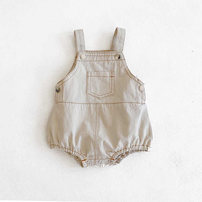 Baby Denim Overalls Romper Cotton Jumpsuit For Boys Girls Summer Fall