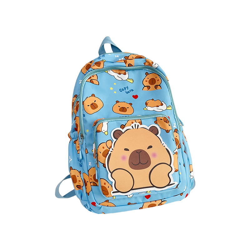 Capybara Print Trendy Print Large Backpack Back To School Bag 5 Colors