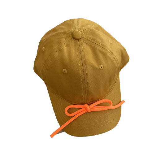 Kids Fixed Bow Baseball Cap Colorful Ribbon Sun Hat
