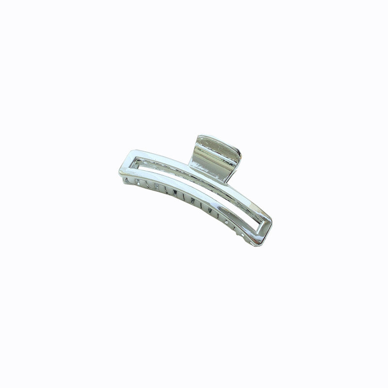 Silver Metal Hair Claw Clips Elegant Bow & Floral Designs