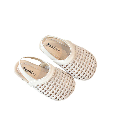Girls' Knit Sandals Soft Sole Breathable Roman Shoes