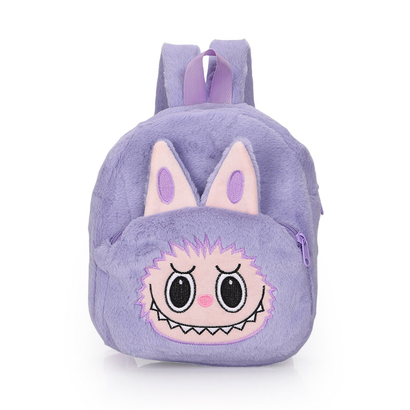 Labubu Soft Plush Backpack Cute Character Doll School Bag