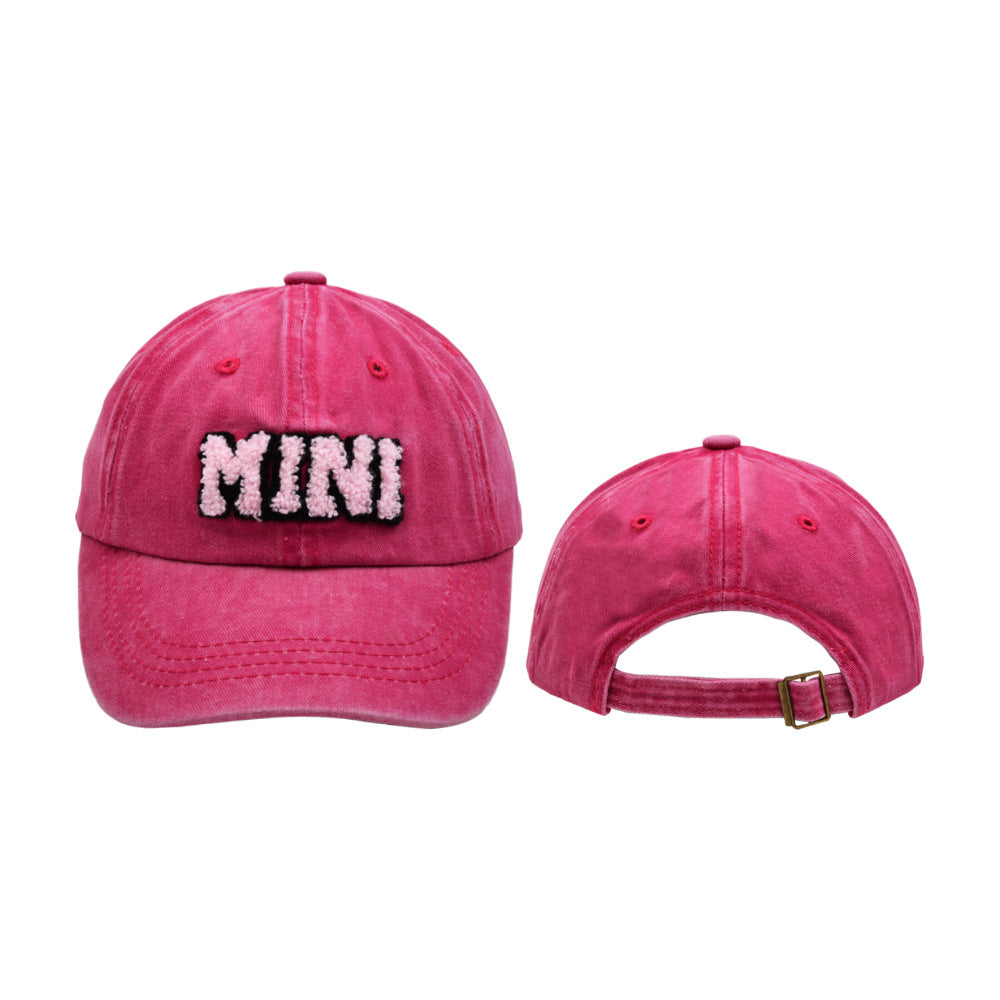 Towel Embroidery MAMA MINI Solid Color Parent Child Cap
