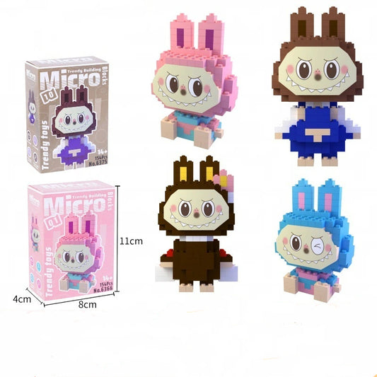 Labubu Mini Block Figure Blind Box, Educational DIY Building Toy for Kids