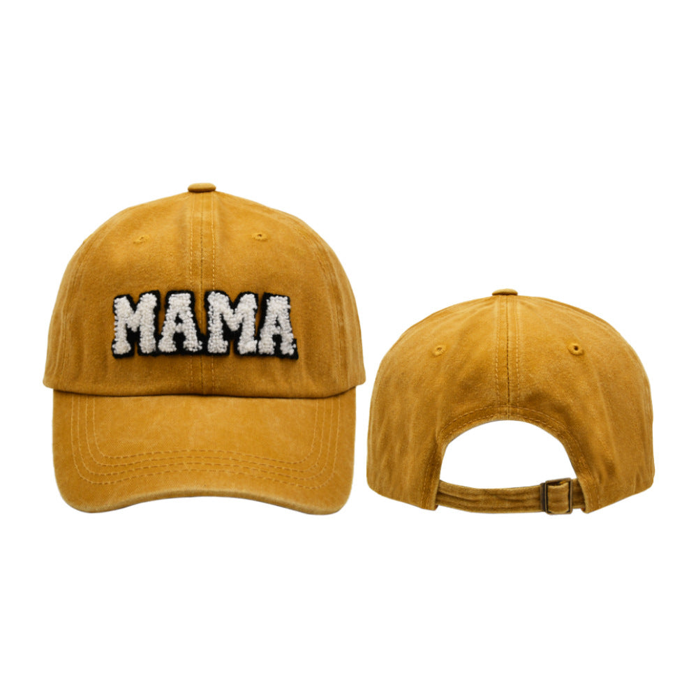 Towel Embroidery MAMA MINI Solid Color Parent Child Cap