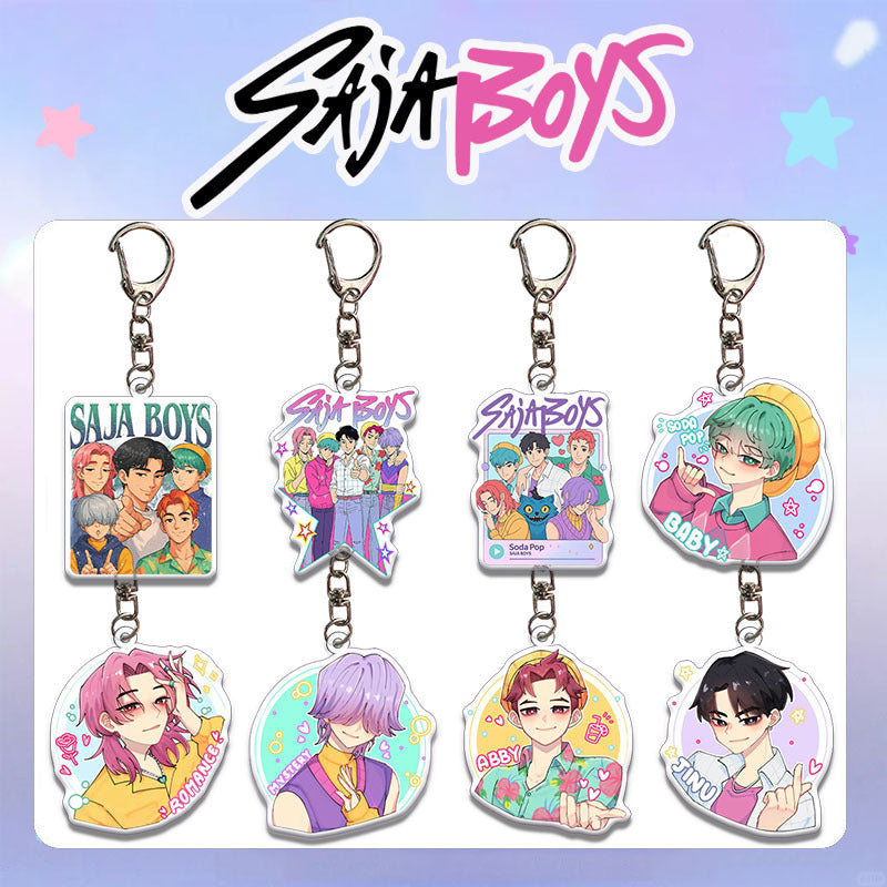 HUNTRIX Demon Hunter Girl & Boy Group Acrylic Keychain Bag Charm KPOP Merchandise