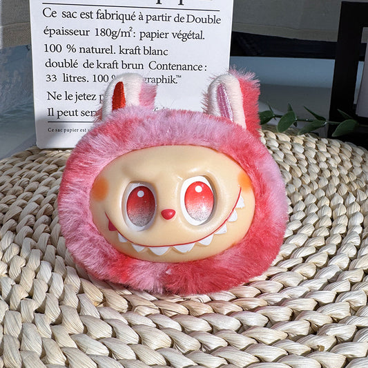 Lalububu Plush Tie Dyed Keychain Cute Bag & Car Key Accessory