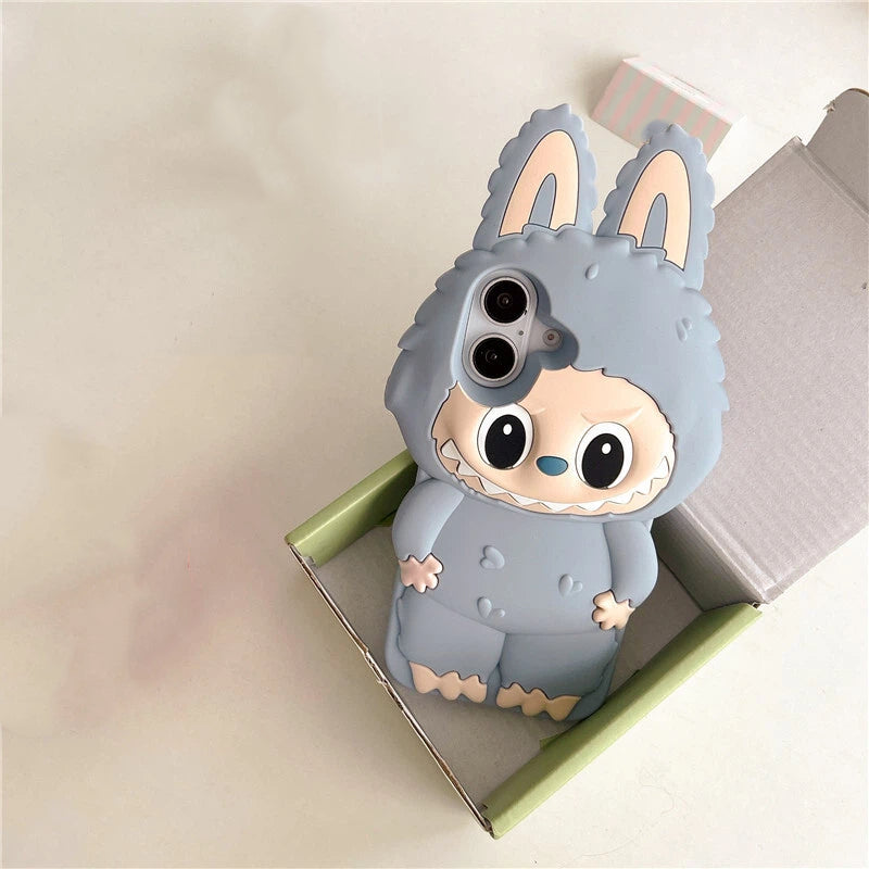 Labubu 3D Devil-Inspired Silicone Phone Cover Compatible with iPhone