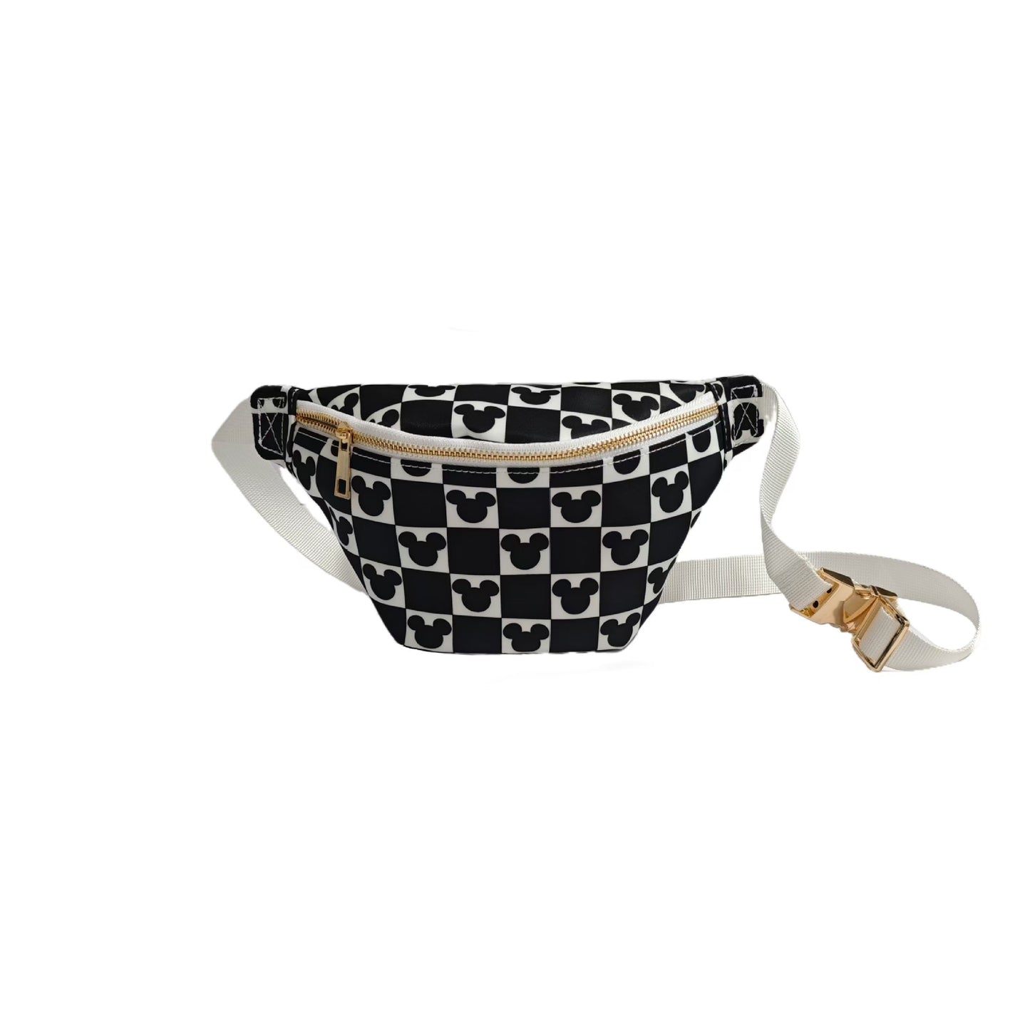 Large Nylon Kids Waist Pack with Cartoon Print Multi-Purpose Crossbody Bag