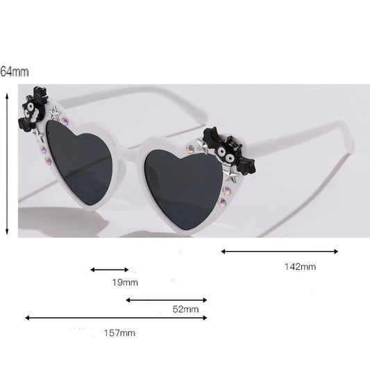 Halloween Heart-Shaped Sunglasses Cute Devil Pumpkin & Skull Shades