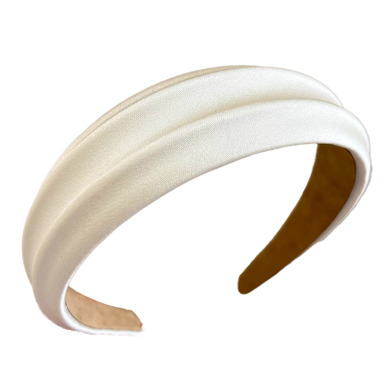 Women Girl's Satin Hairband Knit Headband Hair Accessory