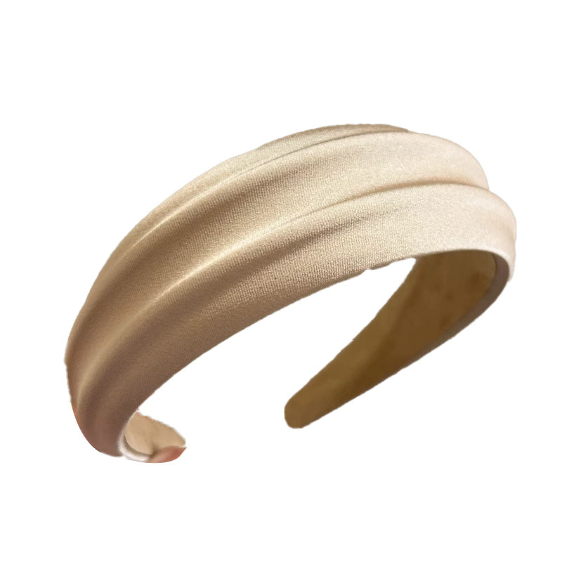 Women Girl's Satin Hairband Knit Headband Hair Accessory