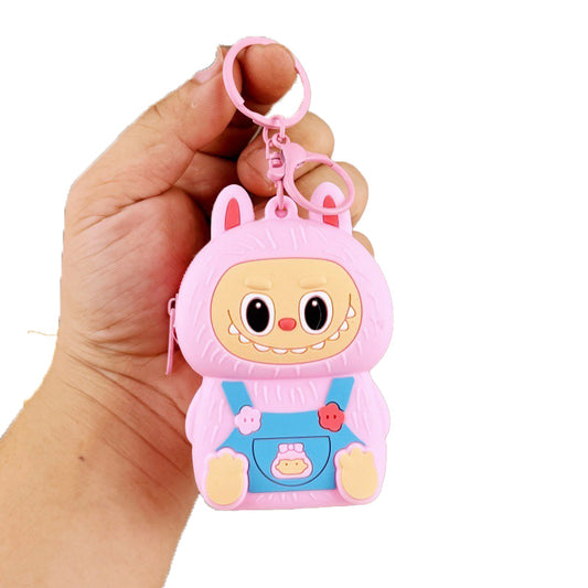 Labulu Coin Purse Keychain Silicone Wallet Charm 5 Colors
