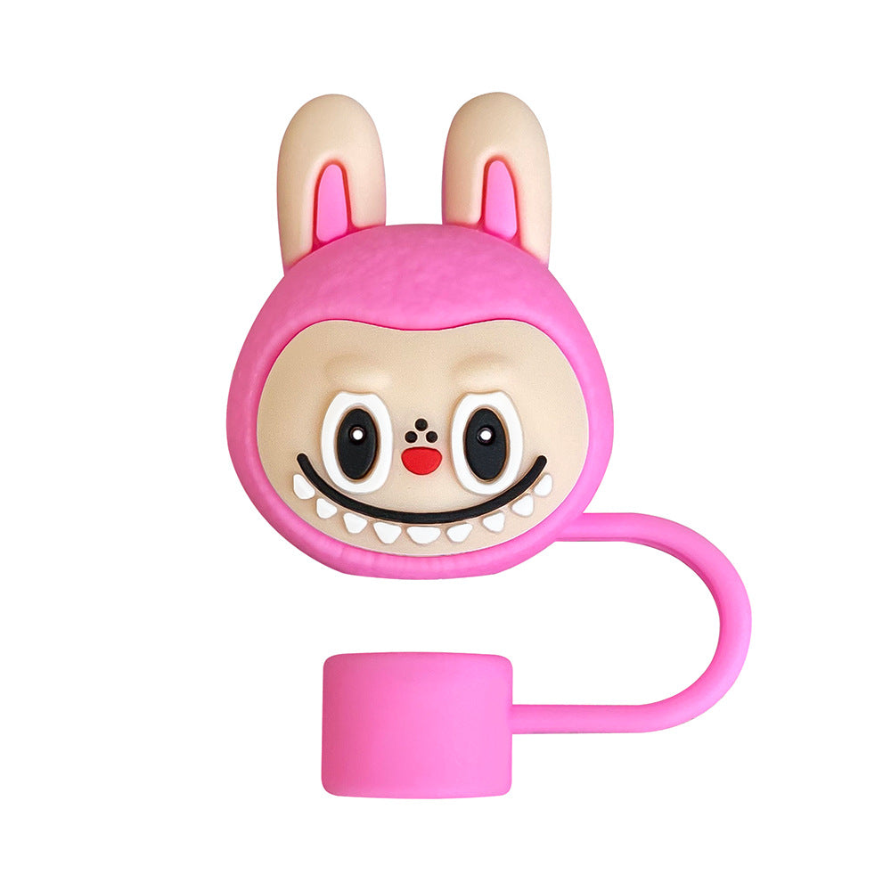 Labubu Straw Topper Fits 10mm Large Tumbler Straws Cute Reusable Dust Cap