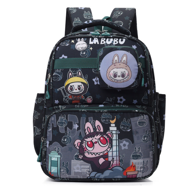 Labubu Print Trendy Print Large Backpack Back To School Bag