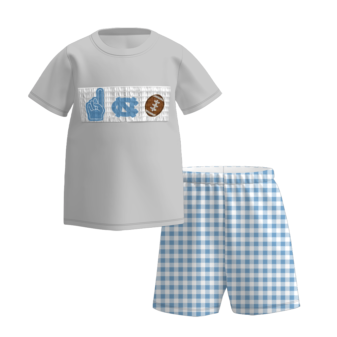 University of North Carolina Football Embroidered Matching Sibling Outfits