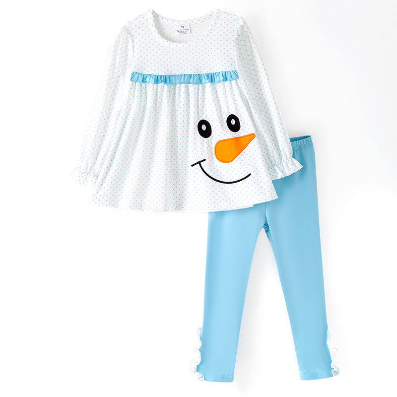 Festive Snowman Embroidery Sibling Set – Christmas Edition