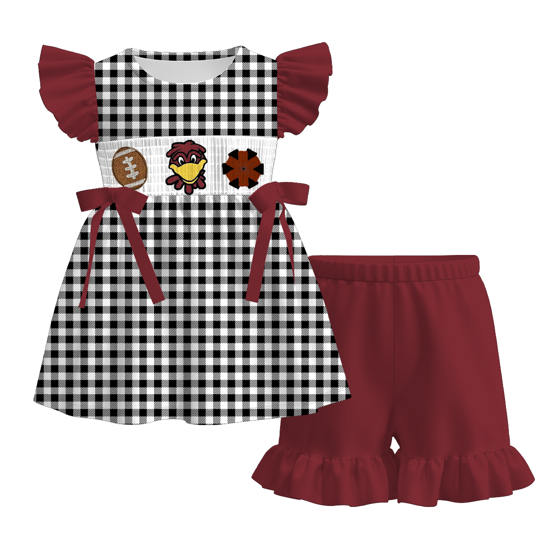 University of South Carolina Football Embroidered Matching Sibling Outfits